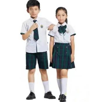 廣西梧州市制服格子短裙兩件套裝