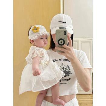 嬰兒帽子夏季薄款可愛洋氣公主護頭鹵發帶夏天女寶寶新生兒遮囟門