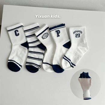 兒童襪子夏季棉薄款男童網眼中筒襪男寶寶韓國潮牌襪男孩運動短襪