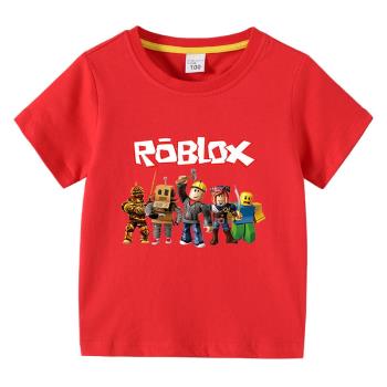 roblox我的世界樂高半袖兒童t恤