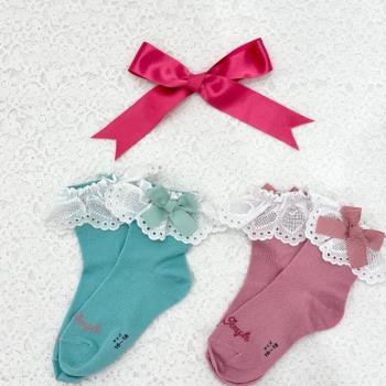 日本專柜正品代購蕾絲襪子蝴蝶結