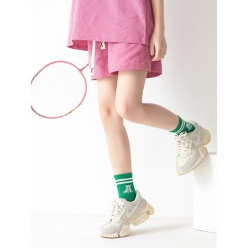 兒童地板襪女童夏季防滑網眼純棉男童運動親子瑜伽游樂場中筒襪潮