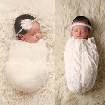 嬰兒藝術照服裝寶寶滿月照道具新生兒拍照衣服兒童攝影影樓睡袋