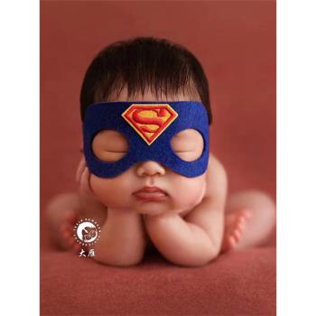 超人卡通形象攝影主題道具新生兒拍攝玩偶公仔披風斗篷漫威歐美風