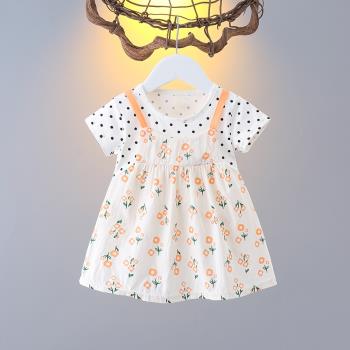 女寶寶純棉連衣裙0-1一3歲女童夏裝裙兒童裝洋氣衣服嬰兒夏季裙子