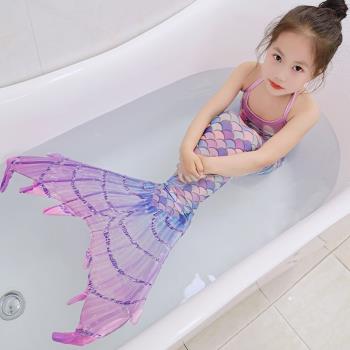 美人魚尾巴 兒童女童小童中大童女生公主寶寶道具潛水游泳泳衣