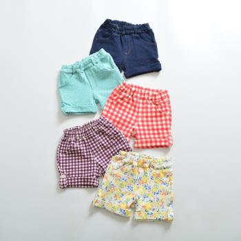 日本夏季女孩中大童包芯紗短褲