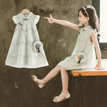 女童漢服中國風小孩夏季旗袍裙