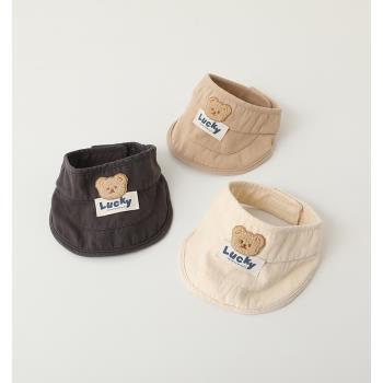 寶寶防曬帽子夏季嬰兒遮陽帽純棉男女寶寶小月齡空頂帽兒童遮陽帽