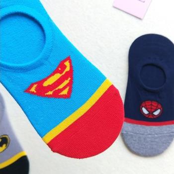 超人卡通蜘蛛俠韓國進口夏季船襪