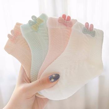 婧麒兒童襪子春秋寶寶男童女童新生嬰兒童襪夏季薄款可愛中筒棉襪