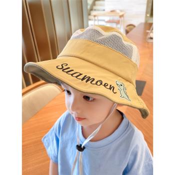寶寶夏季薄款男童防紫外線太陽帽