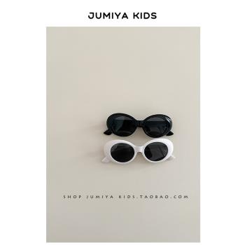 ins韓國兒童墨鏡男童硅膠搭配凹造型防紫外線夏季寶寶太陽鏡潮酷