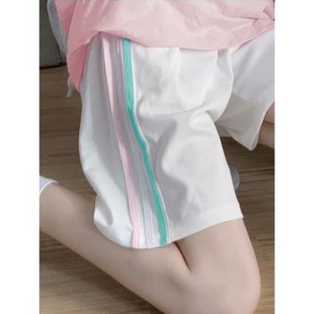 女童白色運動夏季純棉寬松短褲