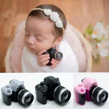 新生兒攝影道具可愛小單反相機影樓寶寶拍照小相機嬰兒創意月子照