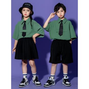 六一兒童演出服小學生男童女童幼兒園夏季詩歌朗誦表演服裝合唱服
