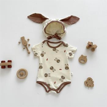 新生兒拍照服裝兔子主題寶寶滿月百天照服裝影樓嬰兒拍照蘿卜道具