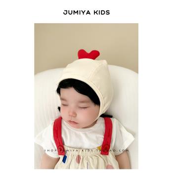 韓國春秋款愛心超萌寶寶嬰兒帽子