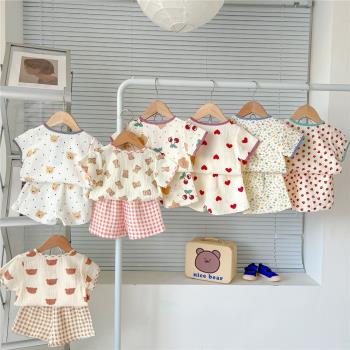 韓國嬰兒衣服棉質洋氣印花童裝