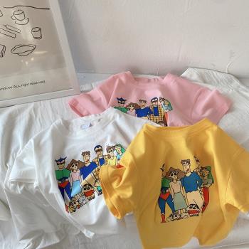 100%純棉兒童寶寶短袖t恤夏季卡通印花嬰兒童裝小童寬松韓版上衣