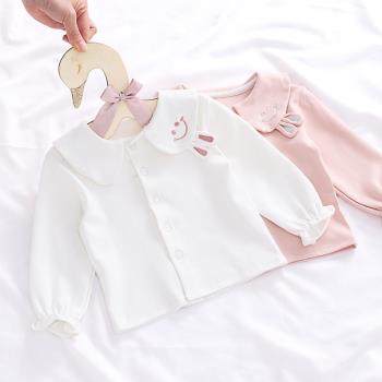 純棉1-3歲春秋6個月嬰兒T恤襯衫
