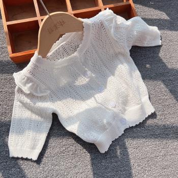 韓版嬰兒夏季防曬小外套針織開衫