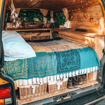 復古美式后備箱裝飾休閑毯戶外露營野餐布置針織毯幾何沙發巾床蓋