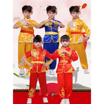 兒童長短袖中國風太極武術表演服