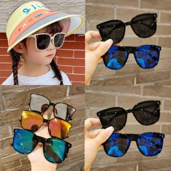 兒童太陽鏡個性酷寶寶眼鏡男女童防紫外線女時尚夏天遮陽墨鏡潮款