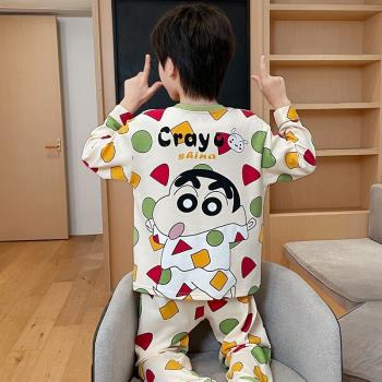 蠟筆小新純棉青少年春秋款睡衣