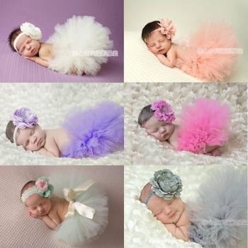 女寶寶滿月百天拍照攝影服裝新生兒拍攝道具兒童影樓嬰兒公主裙