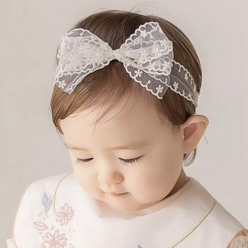 嬰兒女孩公主周歲蕾絲護囟門發帶