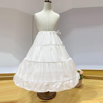 兒童禮服公主裙配飾三層單鋼圈裙撐45/55CM(110-170）