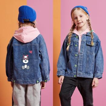 史努比童裝男女童牛仔外套2022新款洋氣時髦兒童秋裝大童秋季上衣