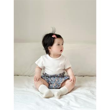 西瓜星球 純棉短袖T恤衫女寶寶女童嬰兒夏裝洋氣衣服兒童網紅款