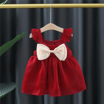 女寶寶夏裝公主1-3歲嬰兒吊帶裙