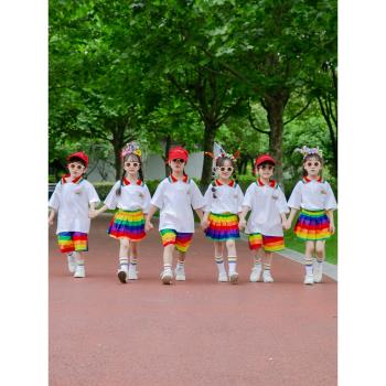 幼兒園園服六一兒童節可愛畢業照表演服裝小學生啦啦隊合唱演出服