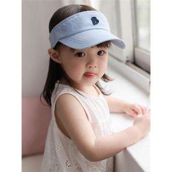 韓國寶寶薄款空頂嬰童夏天帽子