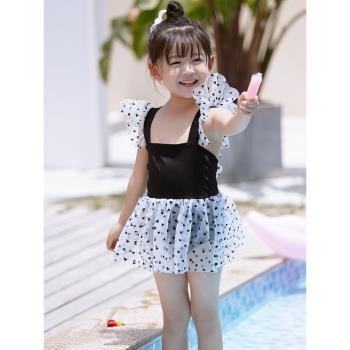 洋氣女寶寶公主風3歲夏季泳裝