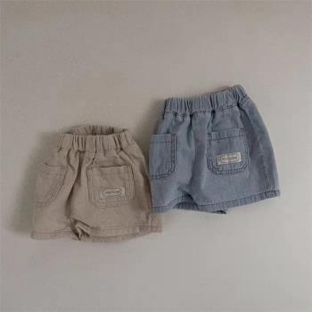 韓版夏季男女寶寶復古百搭牛仔短褲中小童嬰兒休閑洋氣薄款褲子潮