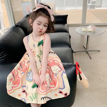 童裝印花韓國夏款寶寶百搭娃娃裙