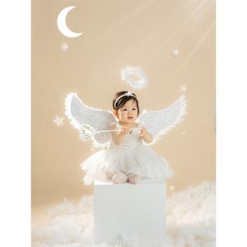 翅膀天使小仙女兒童拍照公主裙