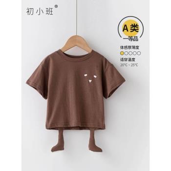 可愛嬰兒短袖薄款1-3-4歲小童T恤