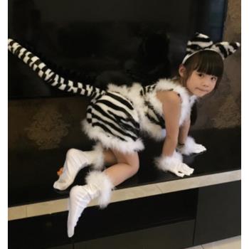 六一兒童節幼兒波斯貓小貓咪小老虎演出表演服裝小花貓男女動物服