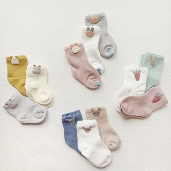 嬰兒童四季精梳棉無骨短筒襪子