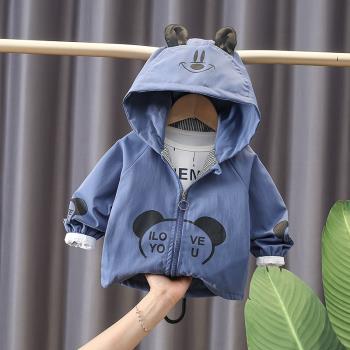 兒童外套春裝男童洋氣寶寶風衣夾克衫秋0-3歲女童沖鋒衣1嬰兒上衣