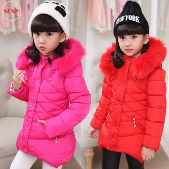 120-160 children cotton coat girls winter down jacket warm