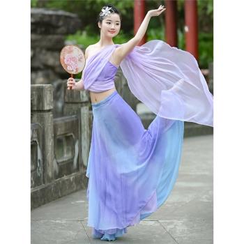 傣族舞蹈演出服裝女魯思彤回家舞民族舞蹈表演服藝考孔雀舞練習裙
