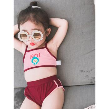 寶寶泳衣女寶2歲女童分體游泳衣網紅2023嬰兒童泳裝夏季可愛公主3