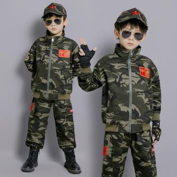 兒童特種兵軍訓戰狼加絨迷彩服